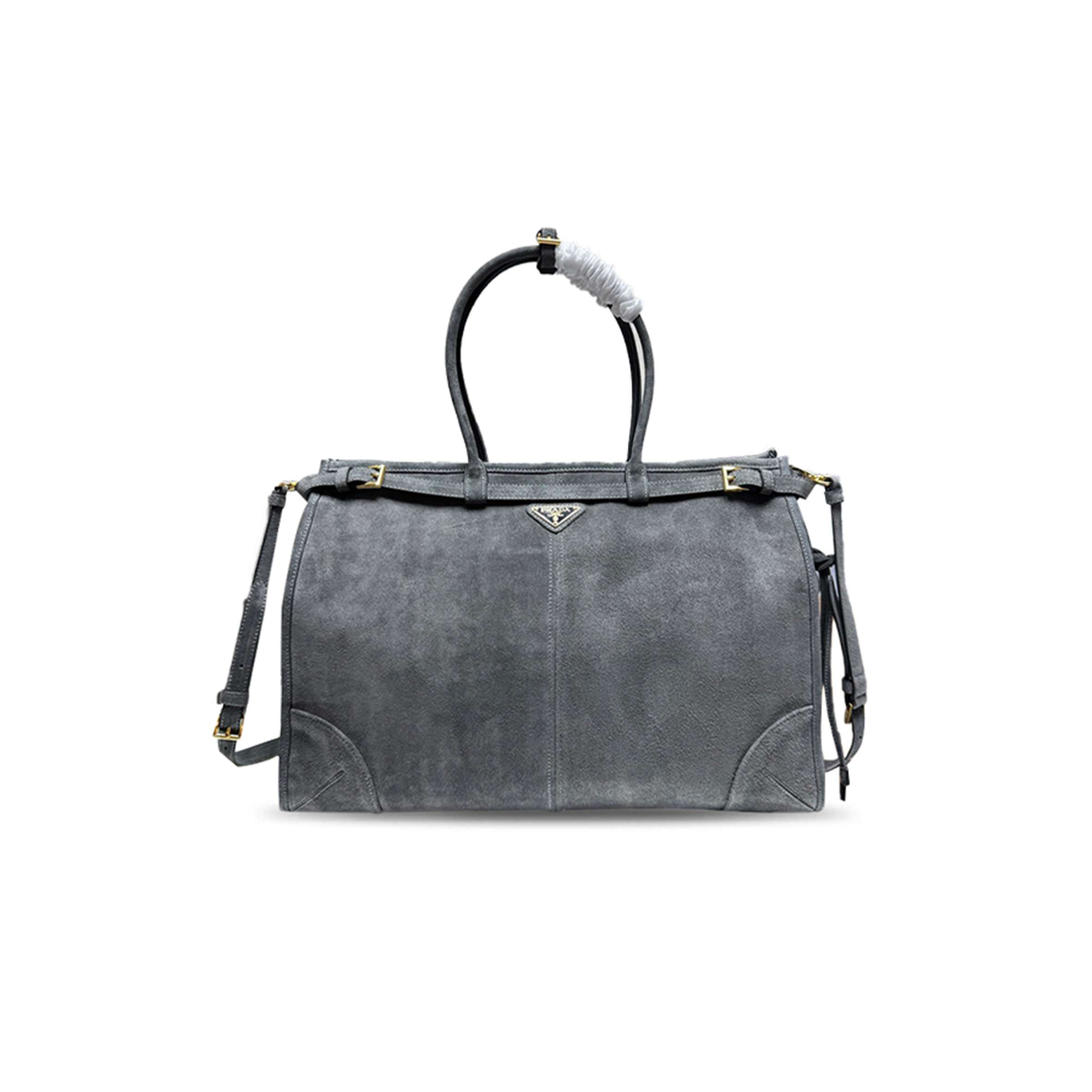 PRADA BONNIE LARGE SUEDE HANDBAG 1BA439 (42*30*12cm)